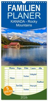 Produktbild: Familienplaner 2026 - KANADA - Rocky Mountains mit 5 Spalten (Wandkalender, 21 x 45 cm) CALVENDO