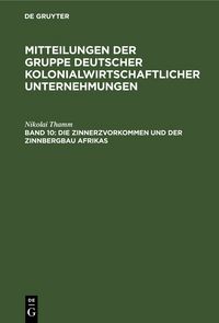 Produktbild: Die Zinnerzvorkommen und der Zinnbergbau Afrikas