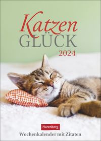 Bild vom Artikel Katzenglück Wochenkalender 2024. Jede Woche eine süße Katze in dem kleinen Fotokalender. Passende Zitate und niedliche Fotos machen diesen Wandkale vom Autor 