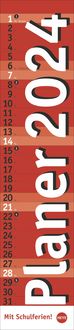 Bild vom Artikel Roter Langplaner 2024. Praktischer Streifenkalender fürs Büro. Länglicher Wandkalender mit genug Platz zum Eintragen. Terminkalender 2024. 11 x 49 vom Autor 