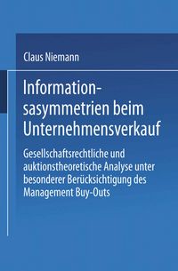 Produktbild: Informationsasymmetrien beim Unternehmensverkauf