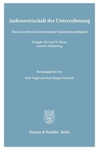 Produktbild: Au&szlig;enwirtschaft der Unternehmung.