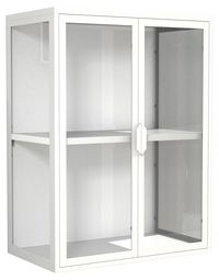 Produktbild: Stahl Wandvitrine H&auml;ngevitrine Vitrine Glas Flokas