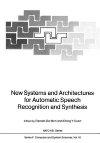 Produktbild: New Systems and Architectures for Automatic Speech Recognition and Synthesis