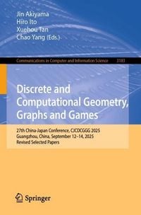 Produktbild: Discrete and Computational Geometry, Graphs and Games