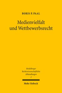 Produktbild: Medienvielfalt und Wettbewerbsrecht