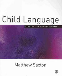 Produktbild: Saxton, M: Child Language