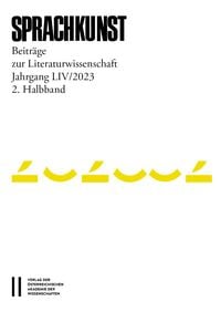 Produktbild: Sprachkunst - Beitr&auml;ge zur Literaturwissenschaft, Jahrgang L