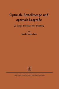 Produktbild: Optimale Bestellmenge und optimale Losgr&ouml;&szlig;e