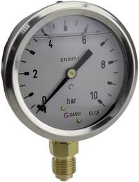 Produktbild: ICH Manometer 63R10.MGE Anschluss (Manometer): Unterseite 0 bis 10 bar Au&szlig;engewinde 1/4" 1 St.