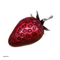 Produktbild: HTI-Living Deko Erdbeere Hochglanz Rot Aluminium Deko Erdbeere Hochglanz Rot Aluminium
