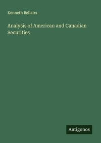 Produktbild: Analysis of American and Canadian Securities