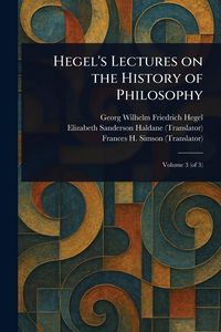 Produktbild: Hegel's Lectures on the History of Philosophy