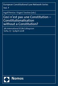 Produktbild: Ceci n'est pas une Constitution - Constitutionalisation without a Constitution?