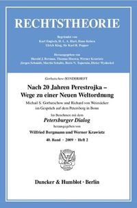 Produktbild: Nach 20 Jahren Perestrojka &ndash; Wege zu einer Neuen Weltordnung.
