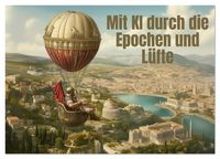 Produktbild: Mit KI durch die Epochen und L&uuml;fte (Wandkalender 2026 DIN A3 quer), CALVENDO Monatskalender
