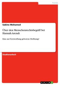 Produktbild: &Uuml;ber den Menschenrechtsbegriff bei Hannah Arendt
