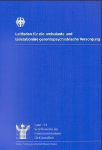 Produktbild: Leitfaden f&uuml;r die ambulante und teilstation&auml;re gerontopsychiatrische Versorgung