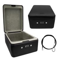 Produktbild: Idena Sicherheitsbox aus Metall mit Zahlenschloss schwarz 20x15x6cm