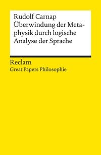 Produktbild: &Uuml;berwindung der Metaphysik durch logische Analyse der Sprache