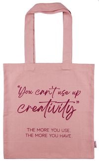 Produktbild: Baumwolltasche in mauve "You can't use up creativity"