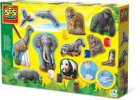 Produktbild: SES CREATIVE Gips- und Malset Relief Wilde Tiere