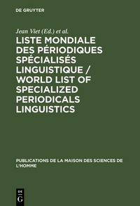 Produktbild: Liste mondiale des p&eacute;riodiques sp&eacute;cialis&eacute;s linguistique / World List of Specialized Periodicals Linguistics