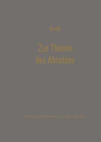Produktbild: Zur Theorie des Absatzes