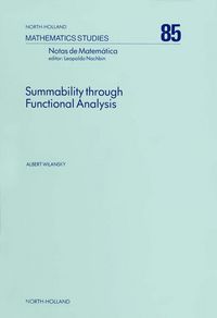 Produktbild: Summability Through Functional Analysis