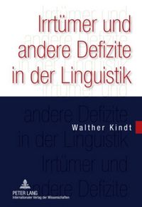 Produktbild: Irrtuemer und andere Defizite in der Linguistik