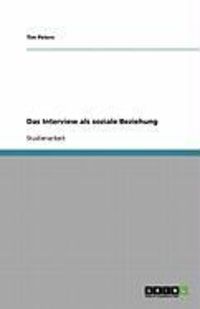 Produktbild: Das Interview als soziale Beziehung