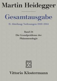 Produktbild: Die Grundprobleme der Ph&auml;nomenologie (Sommersemester 1927)