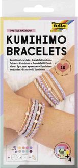 Bild vom Artikel Folia  Kumihimo Bracelets PASTELL RAINBOW, 16-teilig vom Autor 