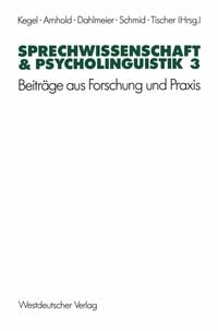 Produktbild: Sprechwissenschaft & Psycholinguistik 3