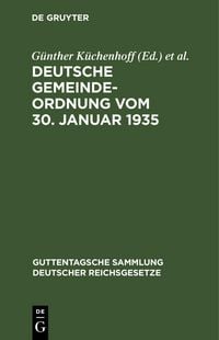 Produktbild: Deutsche Gemeindeordnung vom 30. Januar 1935