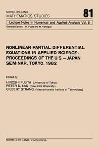 Produktbild: Nonlinear Partial Differential Equations in Applied Science