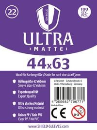 Produktbild: Shield Ultra Matte 22 - 100 Super Sleeves f&uuml;r Kartengr&ouml;&szlig;e 44x63 mm