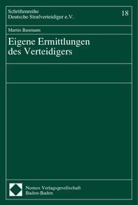 Produktbild: Eigene Ermittlungen des Verteidigers