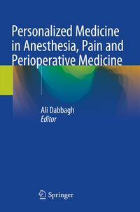 Produktbild: Personalized Medicine in Anesthesia, Pain and Perioperative Medicine