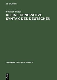 Produktbild: Kleine generative Syntax des Deutschen