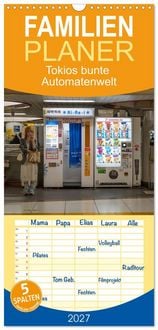 Produktbild: Familienplaner 2027 - Tokios bunte Automatenwelt mit 5 Spalten (Wandkalender, 21 x 45 cm) CALVENDO