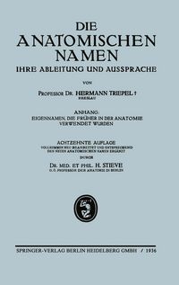 Produktbild: Die anatomischen Namen, ihre Ableitung und Aussprache