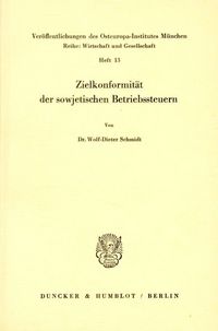 Produktbild: Zielkonformit&auml;t der sowjetischen Betriebssteuern.