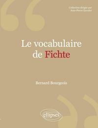 Produktbild: Le vocabulaire de Fichte