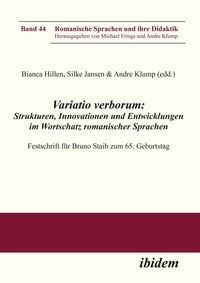 Produktbild: Variatio verborum: Strukturen, Innovationen und Entwicklungen im Wortschatz romanischer Sprachen
