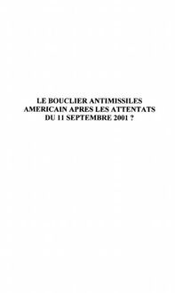 Produktbild: Bouclier antimissiles americains apres l
