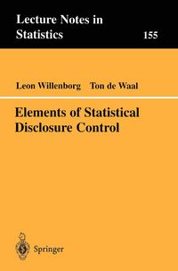 Produktbild: Elements of Statistical Disclosure Control