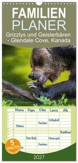 Produktbild: Familienplaner 2027 - Grizzlys und Geisterb&auml;ren - Glendale Cove, Kanada mit 5 Spalten (Wandkalender, 21 x 45 cm) CALVENDO