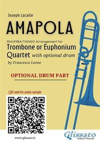 Produktbild: Optional Drum part of "Amapola" for Trombone or Euphonium Quartet
