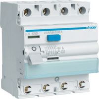 Produktbild: Hager CDA425D CDA425D Fehlerstrom-Schutzschalter 4polig 25 A 0.03 A